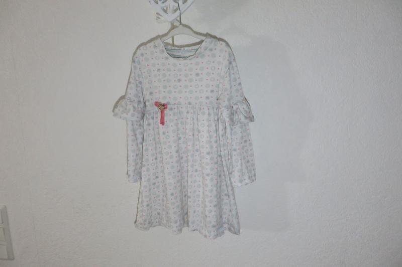 Kleid weiß Jersey mit Vögelchen