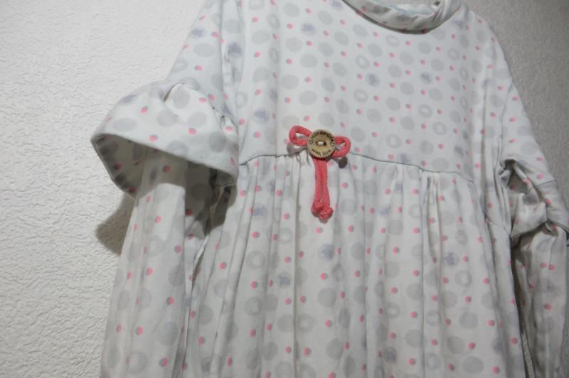 Kleid weiß Jersey mit Vögelchen